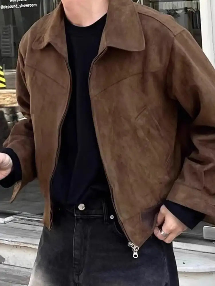 Men’s Plus Size Zip Up Long Sleeve Jacket