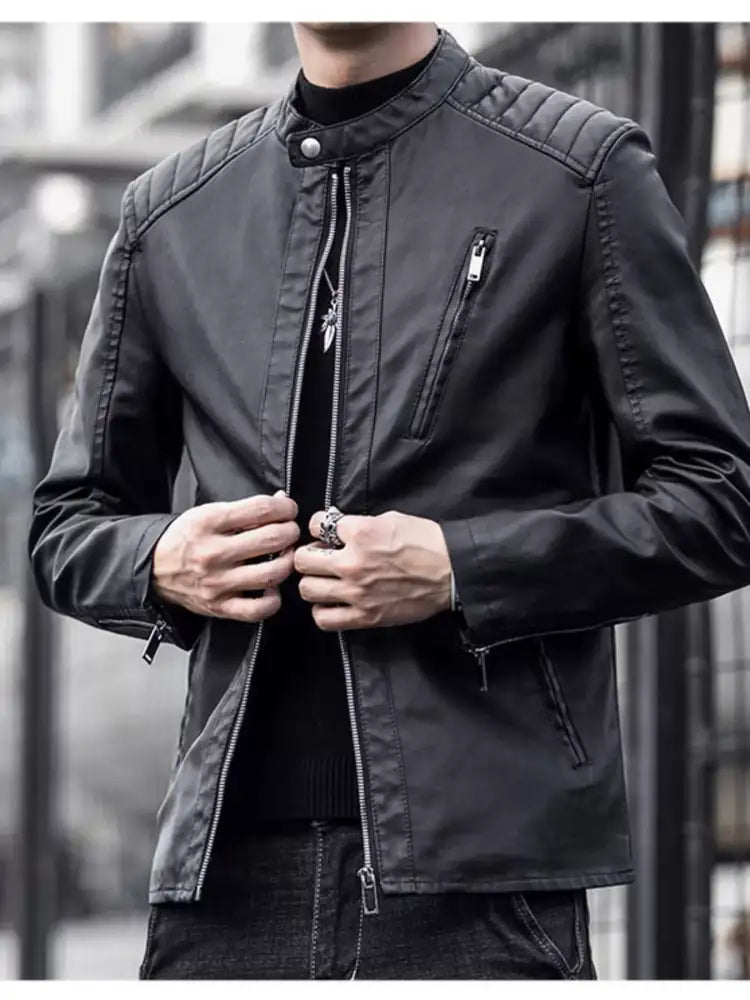 Men’s Plus Size Zip Up Long Sleeve Jacket