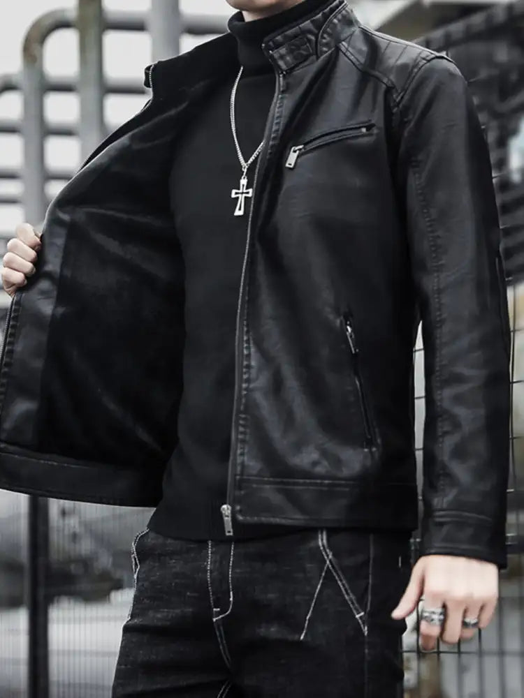 Men’s Plus Size Zip Up Long Sleeve Jacket