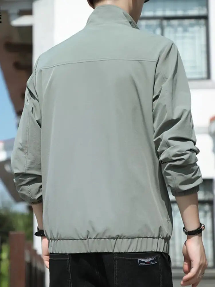 Men’s Plus Size Zip Up Long Sleeve Jacket