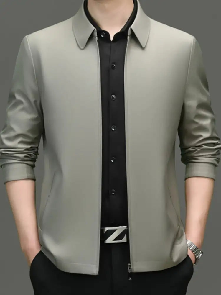 Men’s Plus Size Zip Up Long Sleeve Jacket