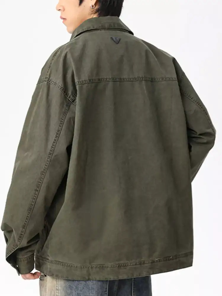 Men’s Plus Size Zip Up Long Sleeve Jacket