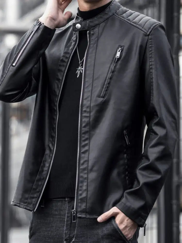 Men’s Plus Size Zip Up Long Sleeve Jacket