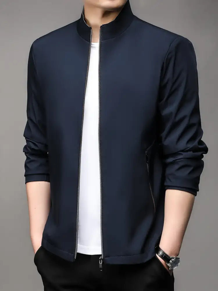 Men’s Plus Size Zip Up Long Sleeve Jacket