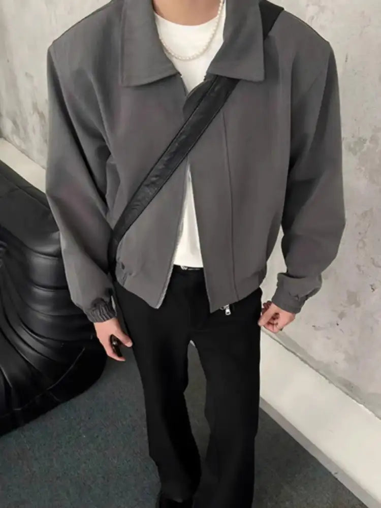 Men’s Plus Size Zip Up Long Sleeve Jacket