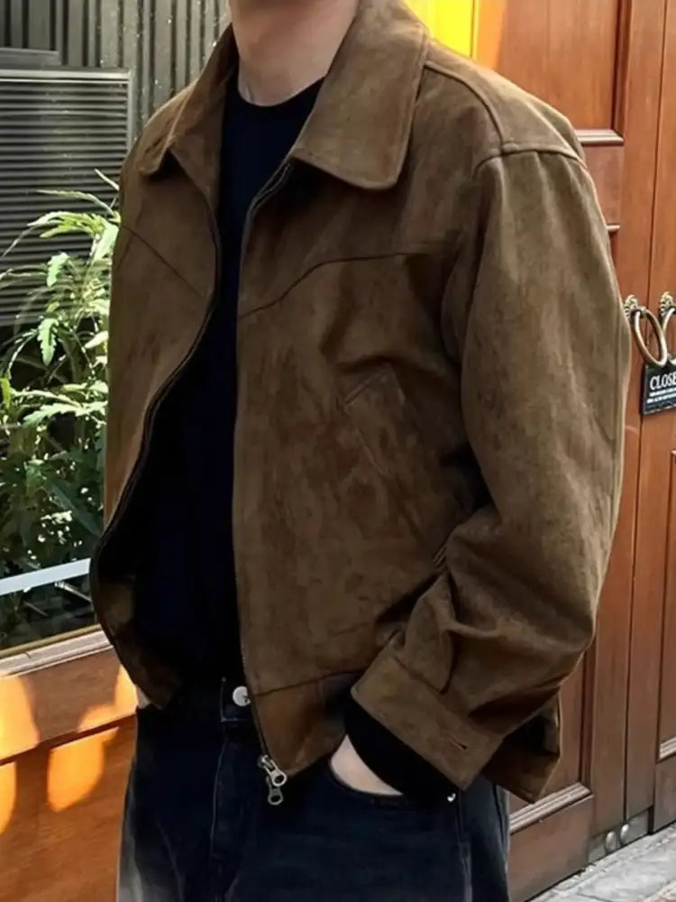 Men’s Plus Size Zip Up Long Sleeve Jacket