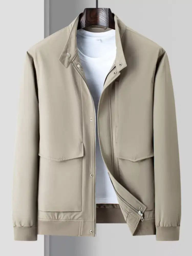 Men’s Plus Size Zip Up Long Sleeve Jacket