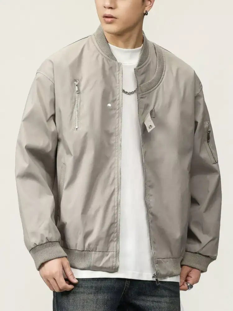 Men’s Plus Size Zip Up Long Sleeve Jacket