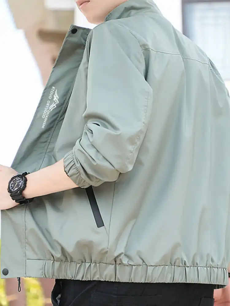 Men’s Plus Size Zip Up Long Sleeve Jacket