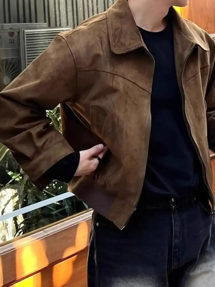 Men’s Plus Size Zip Up Long Sleeve Jacket