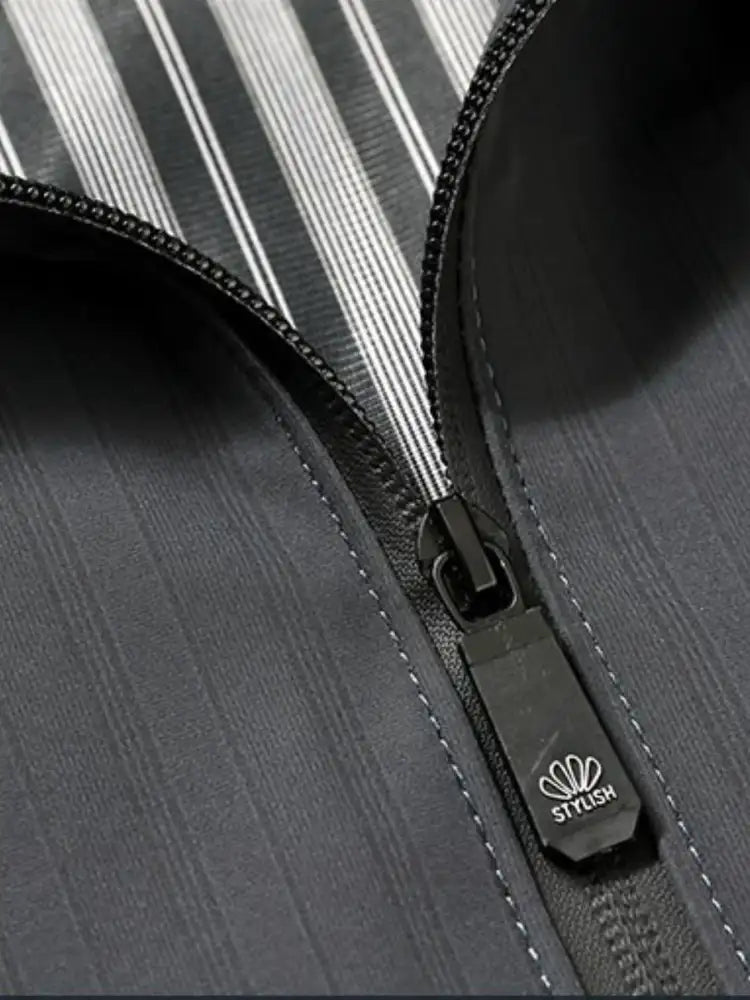 Men’s Plus Size Zip Up Long Sleeve Jacket