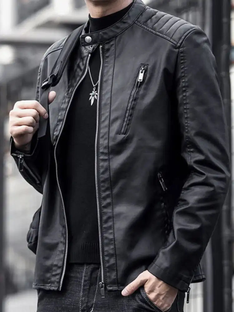 Men’s Plus Size Zip Up Long Sleeve Jacket