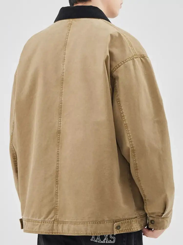 Men’s Plus Size Zip Up Long Sleeve Jacket