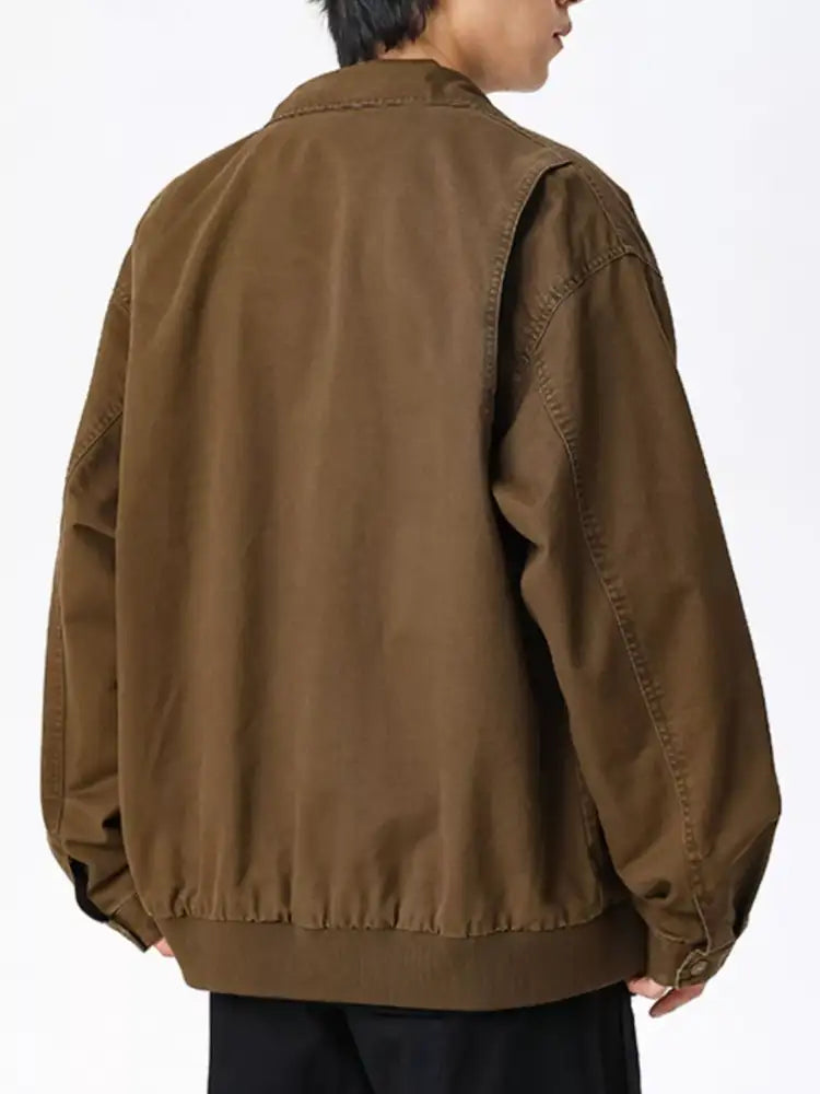 Men’s Plus Size Zip Up Long Sleeve Jacket