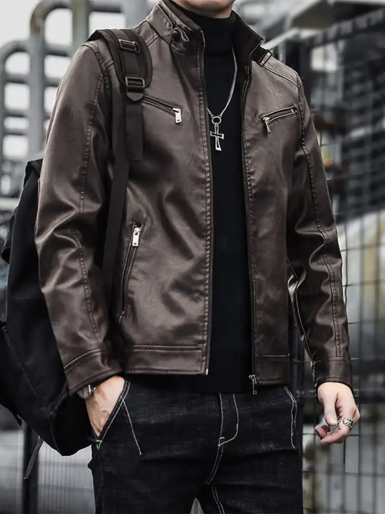 Men’s Plus Size Zip Up Long Sleeve Jacket