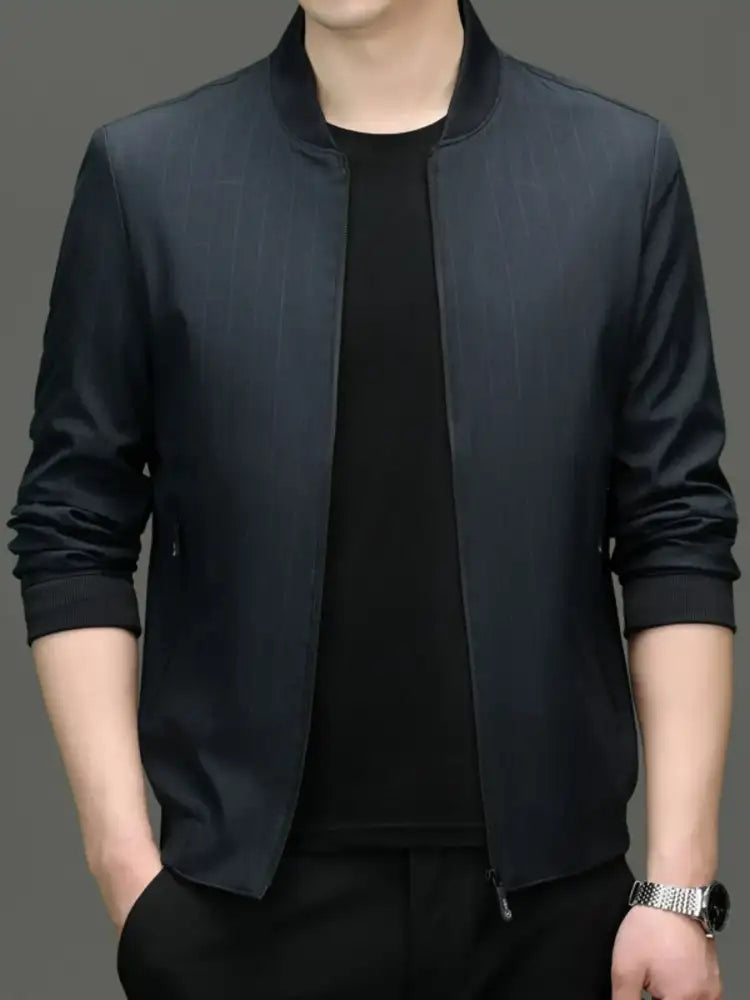 Men’s Plus Size Zip Up Long Sleeve Jacket