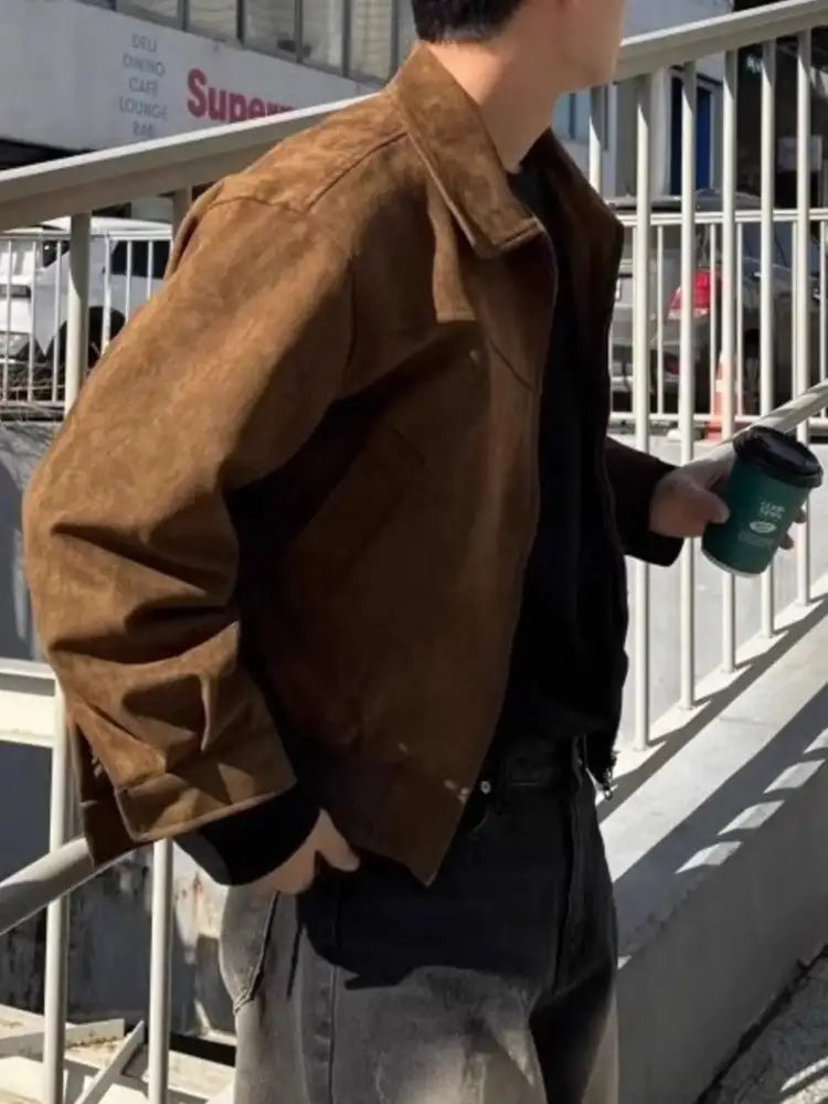 Men’s Plus Size Zip Up Long Sleeve Jacket