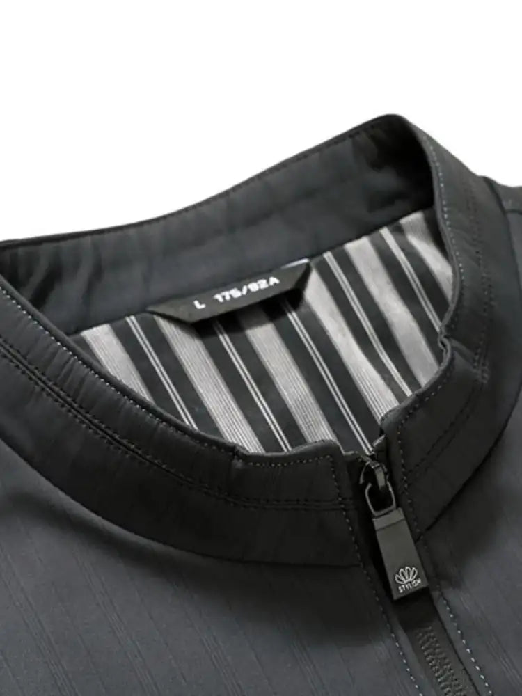 Men’s Plus Size Zip Up Long Sleeve Jacket