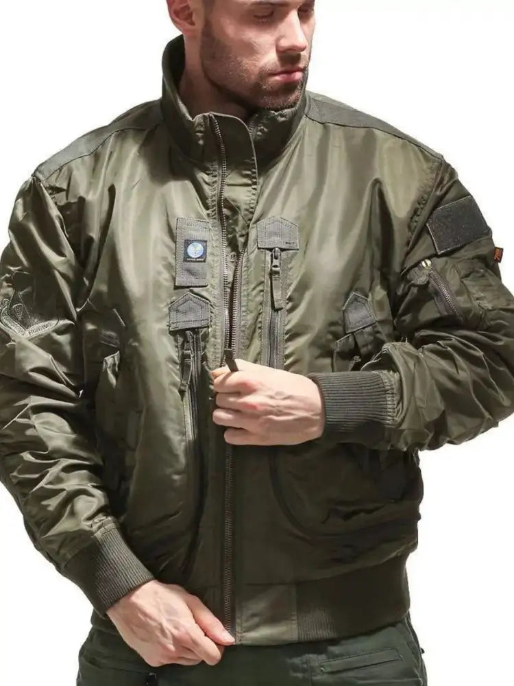 Men’s Plus Size Zip Up Long Sleeve Jacket