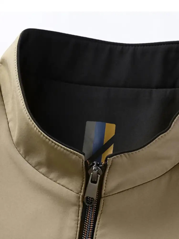 Men’s Plus Size Zip Up Long Sleeve Jacket