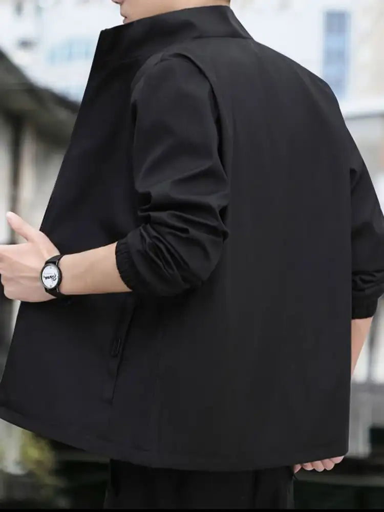 Men’s Plus Size Zip Up Long Sleeve Jacket