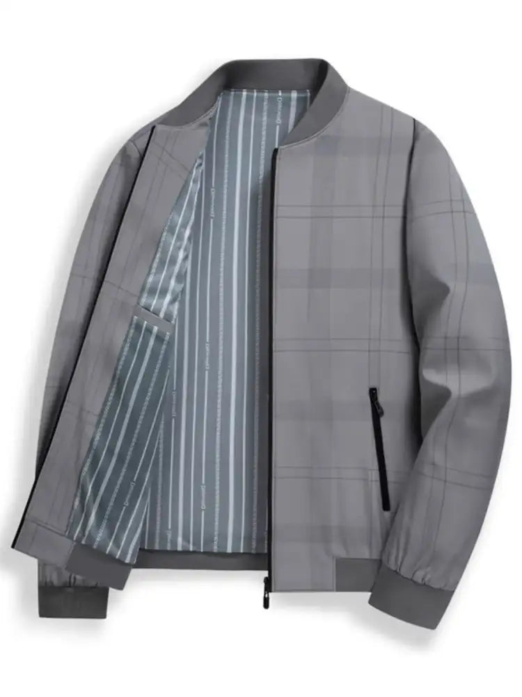Men’s Plus Size Zip Up Long Sleeve Jacket