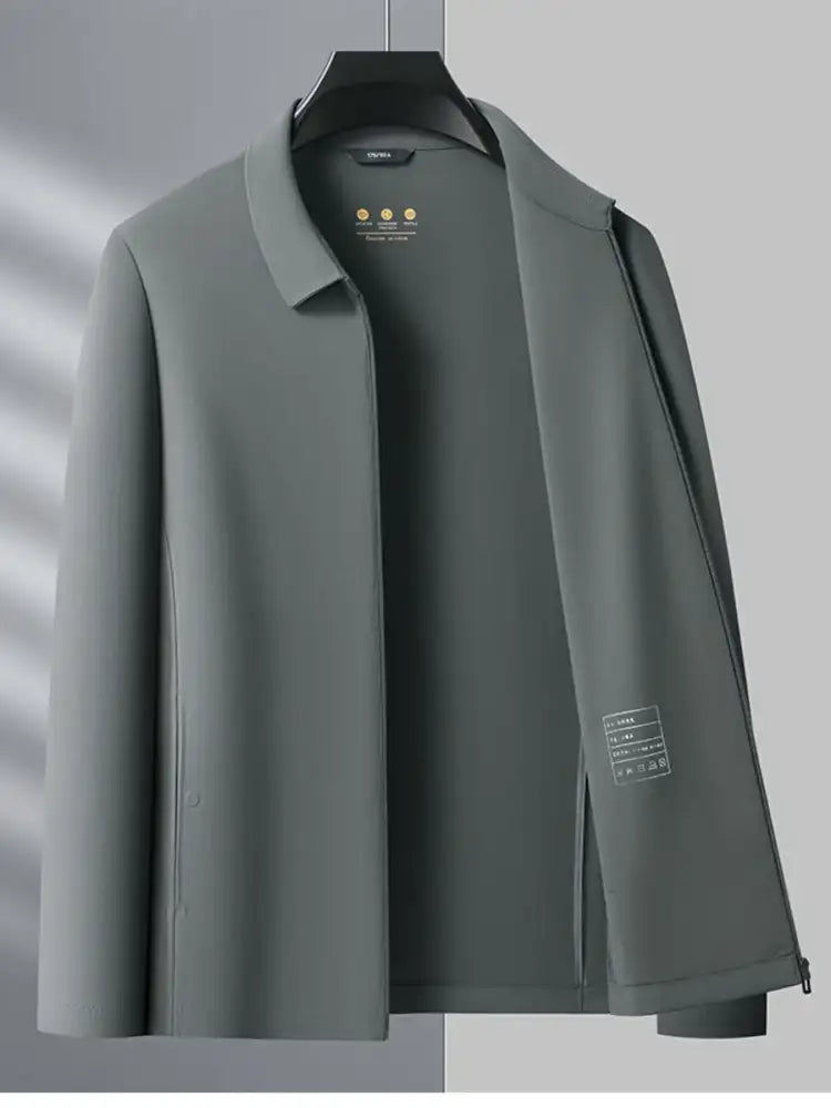 Men’s Plus Size Zip Up Long Sleeve Jacket