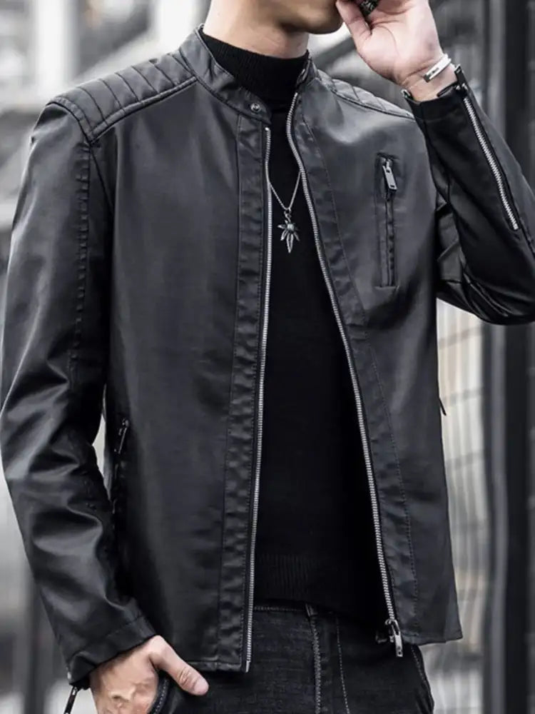 Men’s Plus Size Zip Up Long Sleeve Jacket