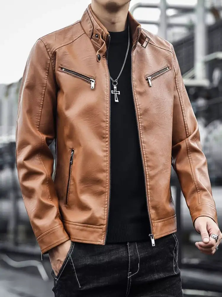 Men’s Plus Size Zip Up Long Sleeve Jacket