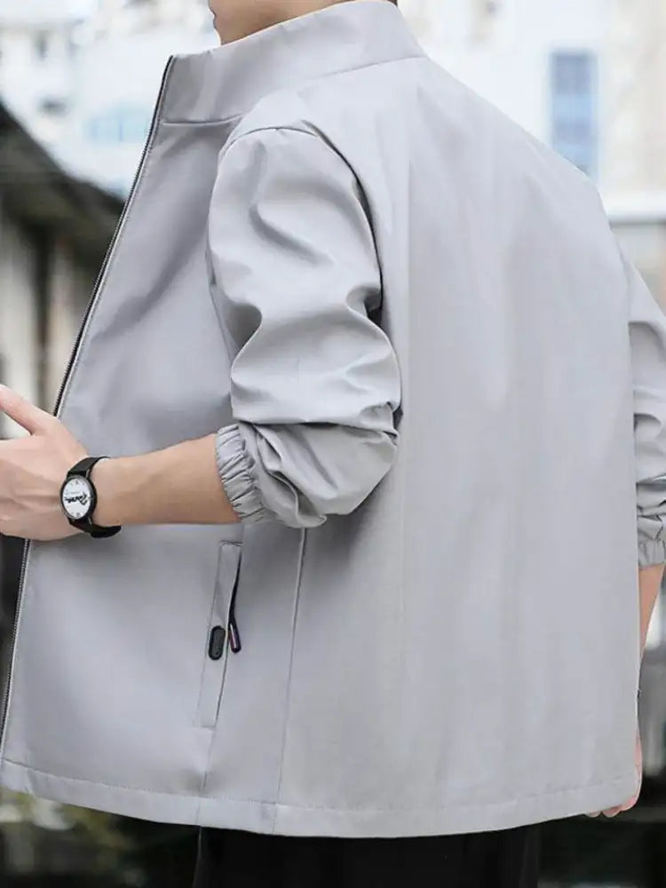 Men’s Plus Size Zip Up Long Sleeve Jacket