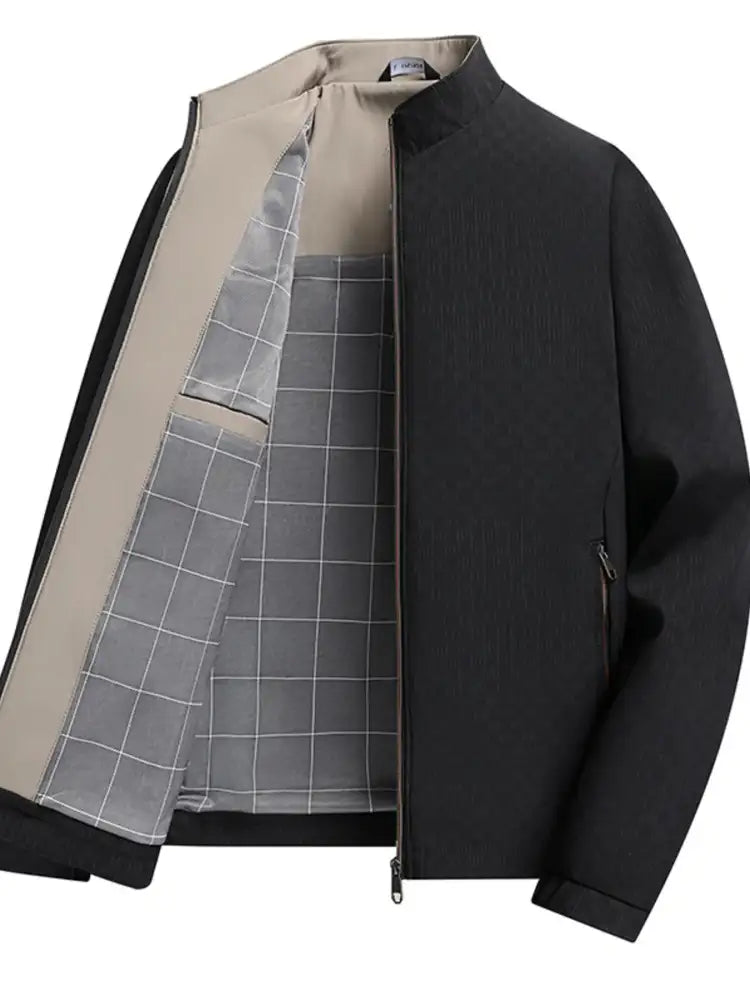 Men’s Plus Size Zip Up Long Sleeve Jacket