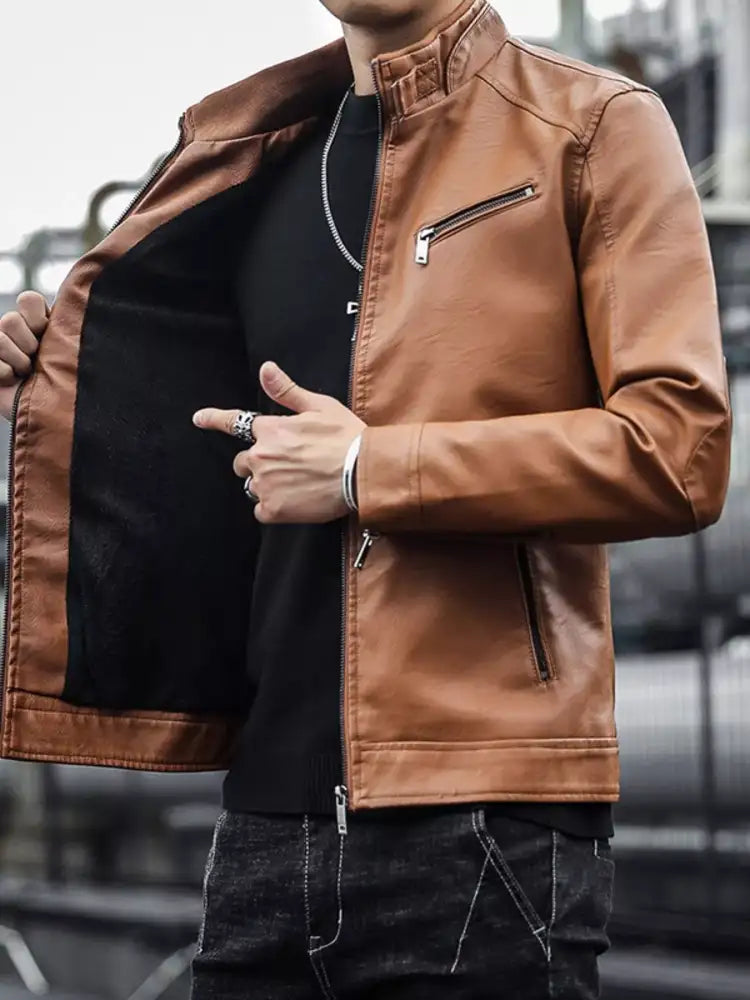 Men’s Plus Size Zip Up Long Sleeve Jacket