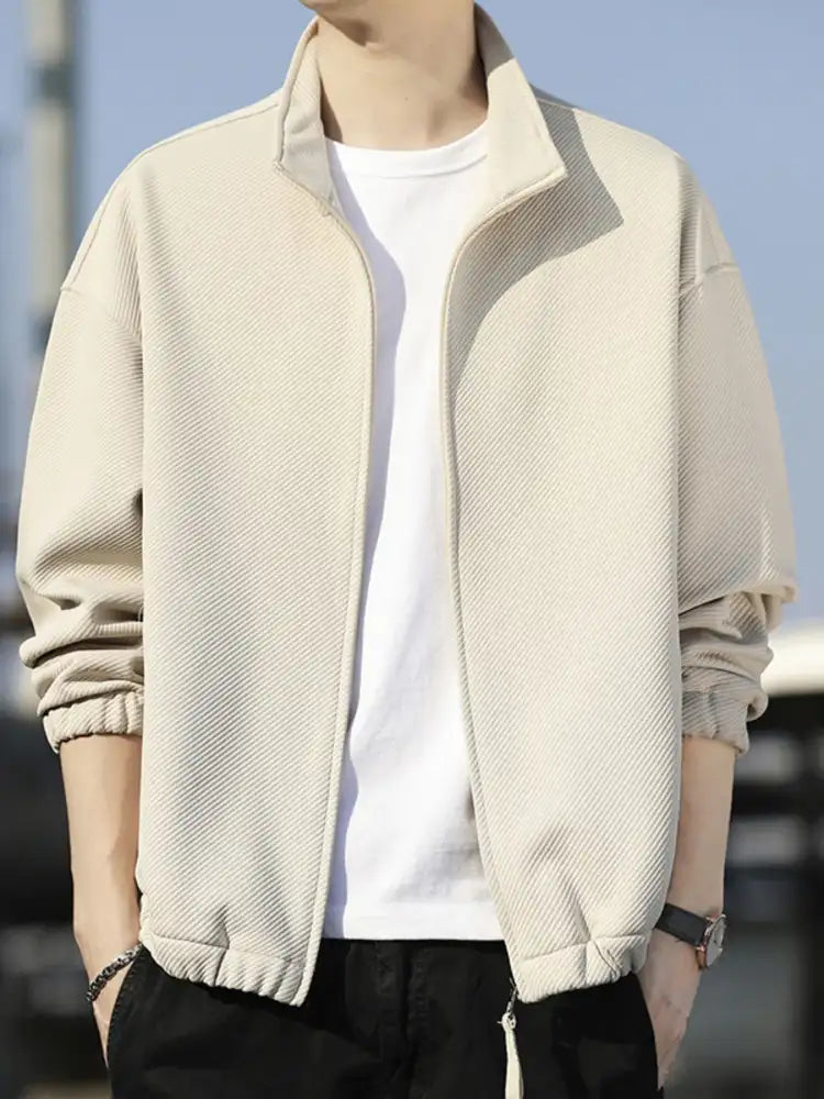 Men’s Plus Size Zip Up Long Sleeve Jacket