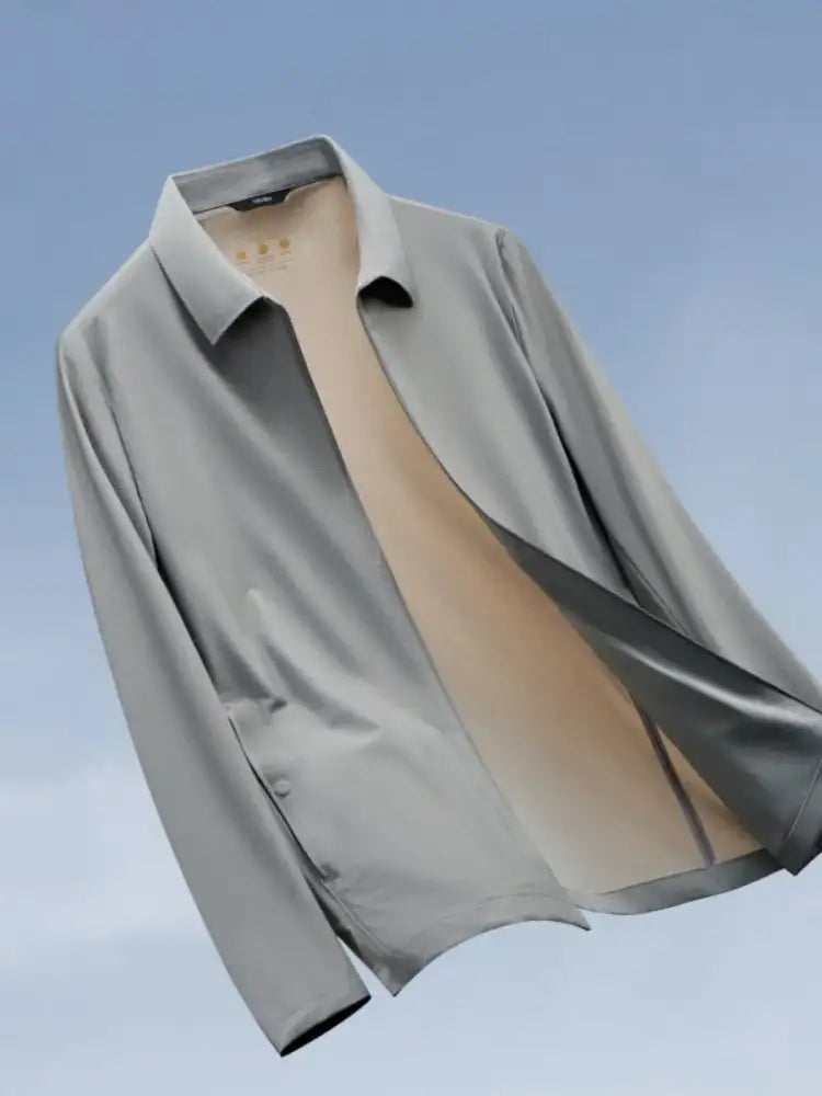 Men’s Plus Size Zip Up Long Sleeve Jacket