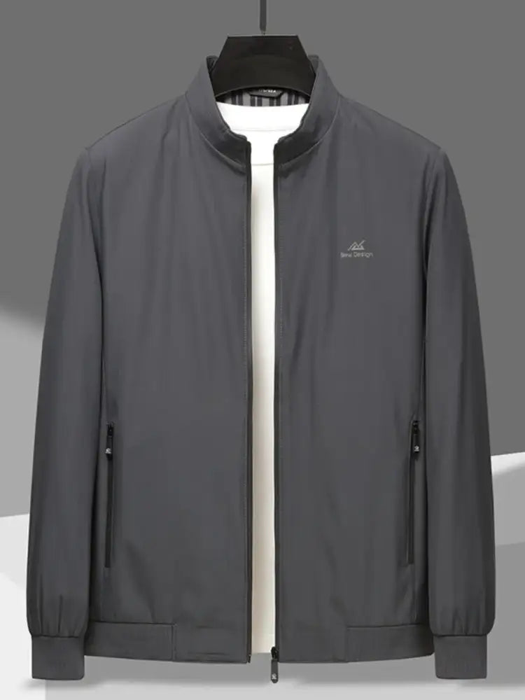 Men’s Plus Size Zip Up Long Sleeve Jacket