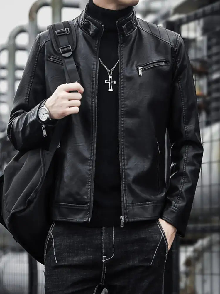 Men’s Plus Size Zip Up Long Sleeve Jacket