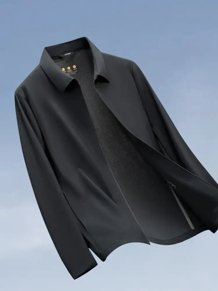 Men’s Plus Size Zip Up Long Sleeve Jacket