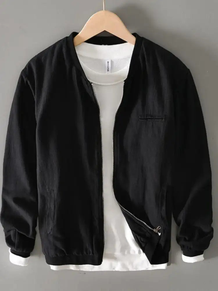 Men’s Plus Size Zip Up Long Sleeve Jacket