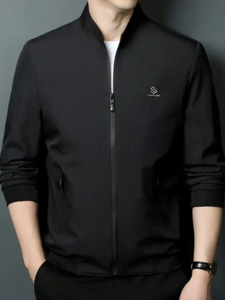 Men’s Plus Size Zip Up Long Sleeve Jacket
