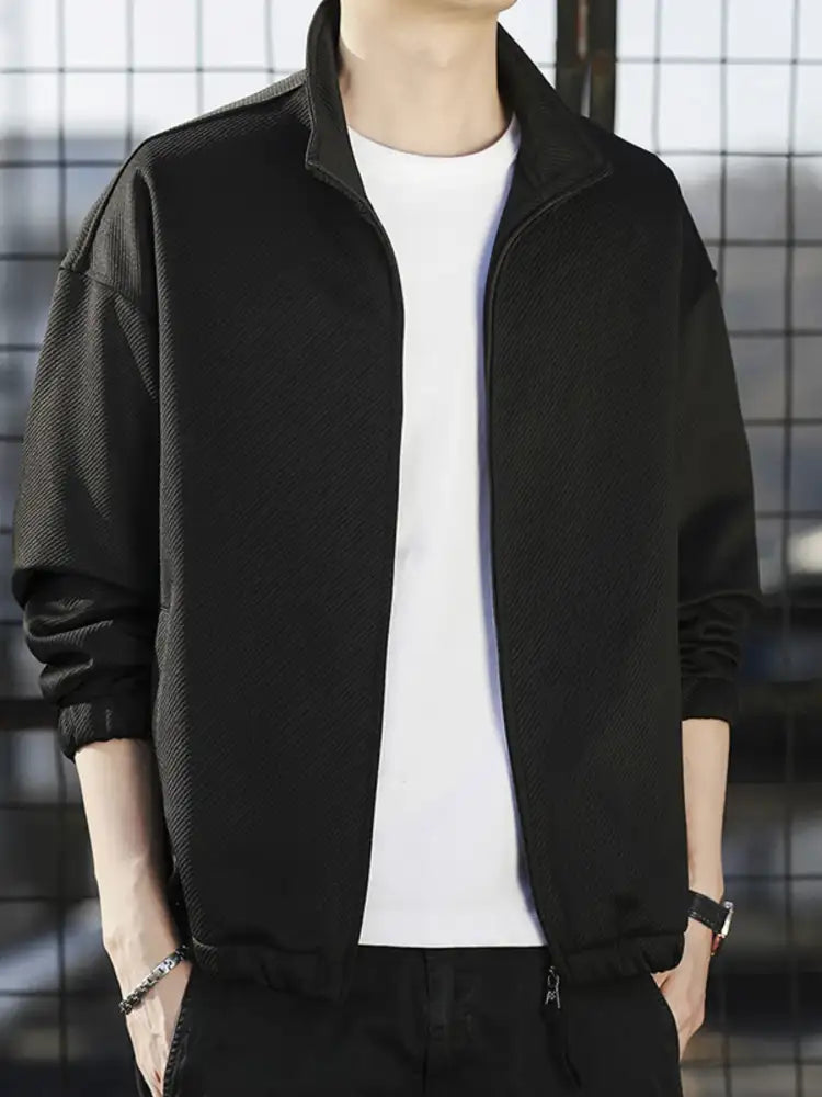 Men’s Plus Size Zip Up Long Sleeve Jacket