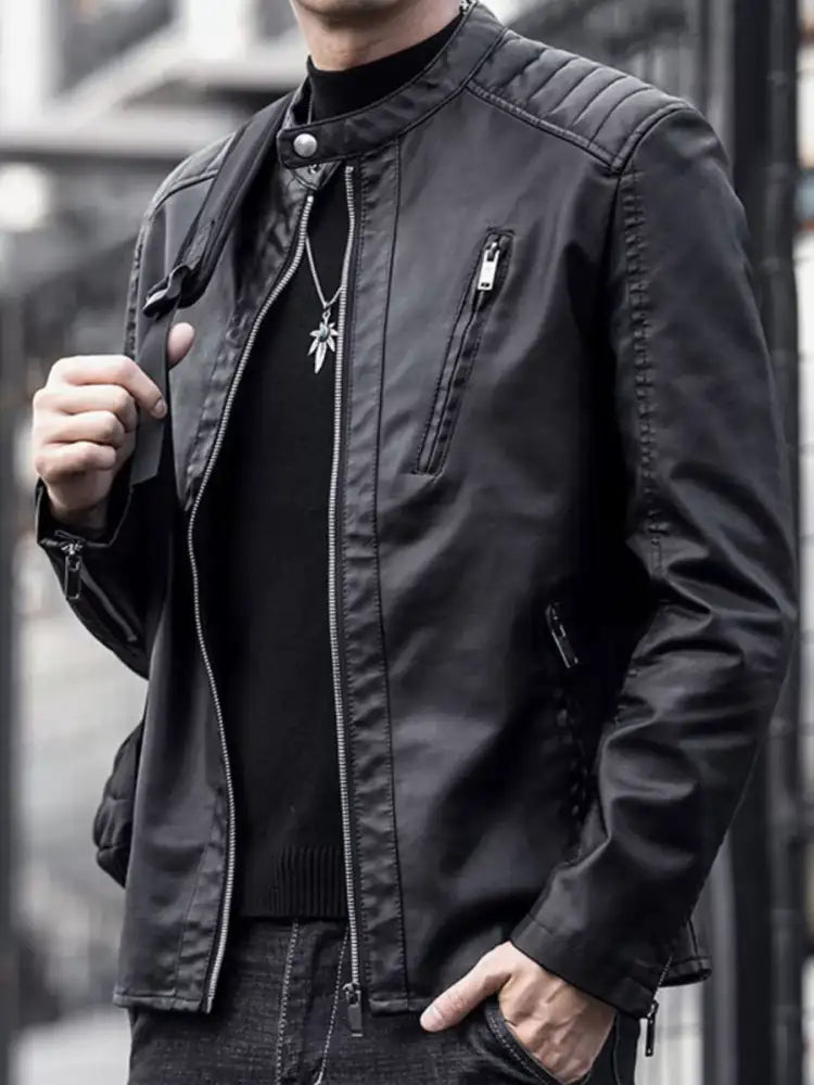 Men’s Plus Size Zip Up Long Sleeve Jacket