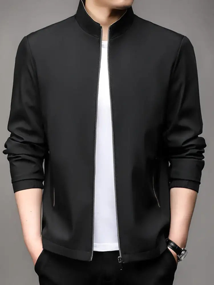 Men’s Plus Size Zip Up Long Sleeve Jacket