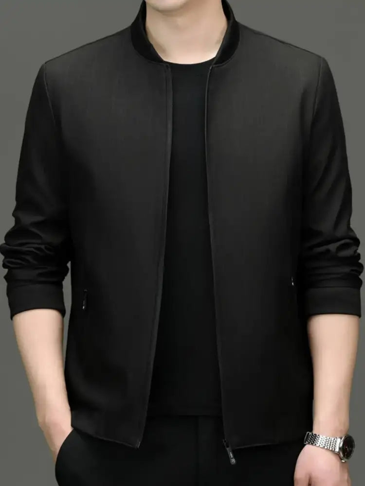 Men’s Plus Size Zip Up Long Sleeve Jacket