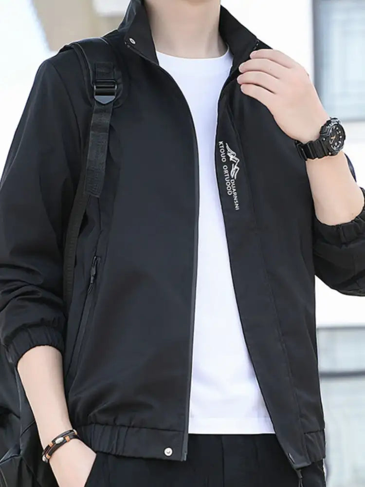 Men’s Plus Size Zip Up Long Sleeve Jacket