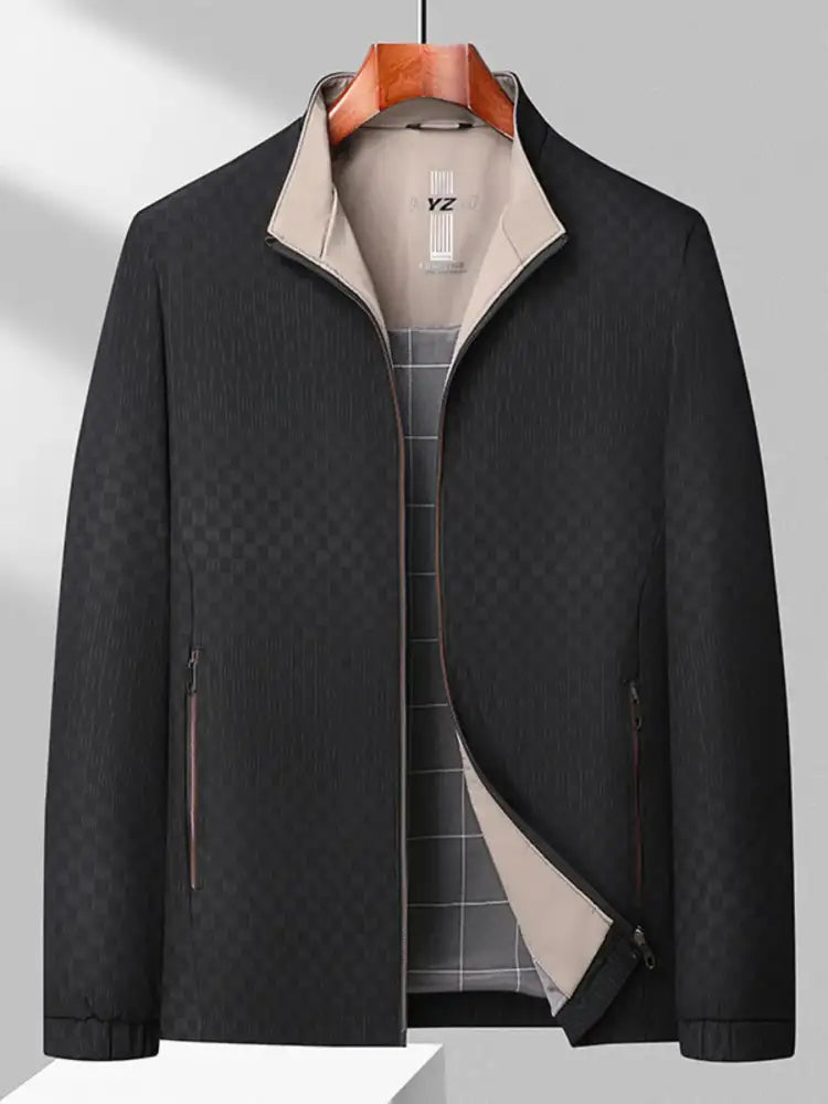 Men’s Plus Size Zip Up Long Sleeve Jacket
