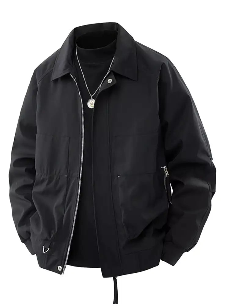 Men’s Plus Size Zip Up Long Sleeve Jacket