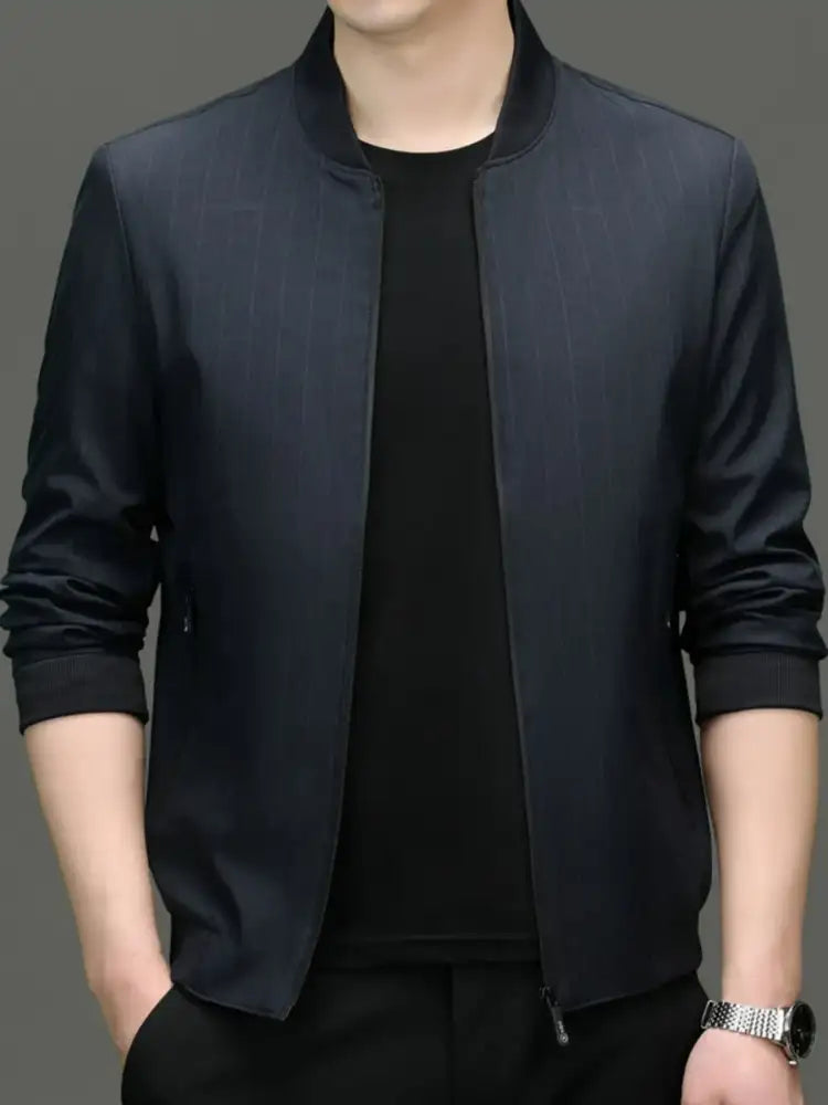 Men’s Plus Size Zip Up Long Sleeve Jacket