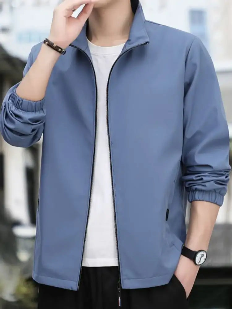 Men’s Plus Size Zip Up Long Sleeve Jacket