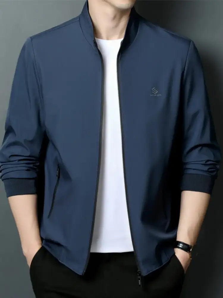 Men’s Plus Size Zip Up Long Sleeve Jacket