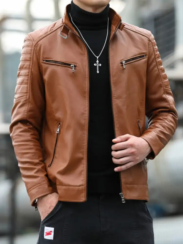 Men’s Plus Size Zip Up Long Sleeve Jacket